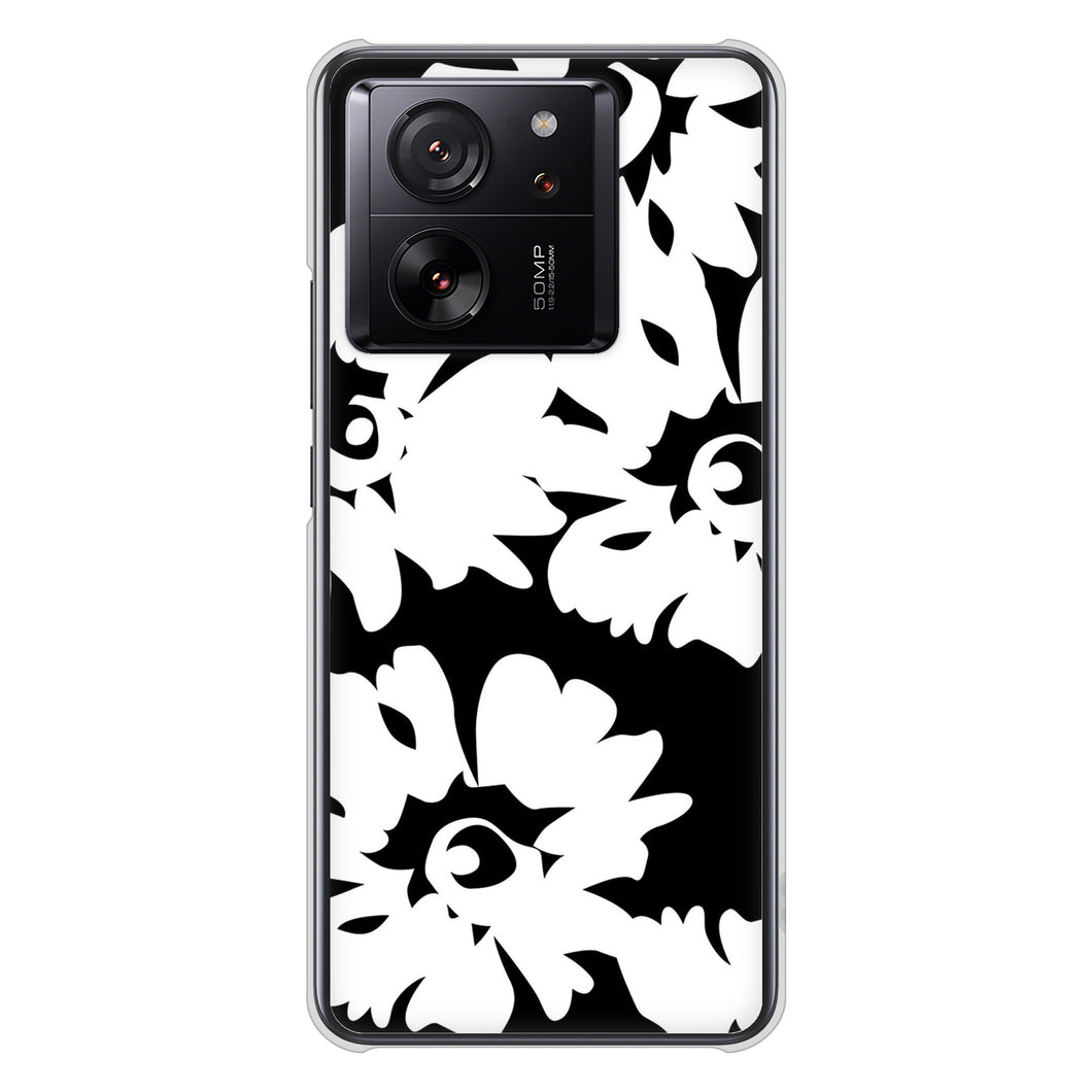 Xiaomi 13T XIG04 au 高画質仕上げ 背面印刷 ハードケース 【1215 モダンフラワー】
