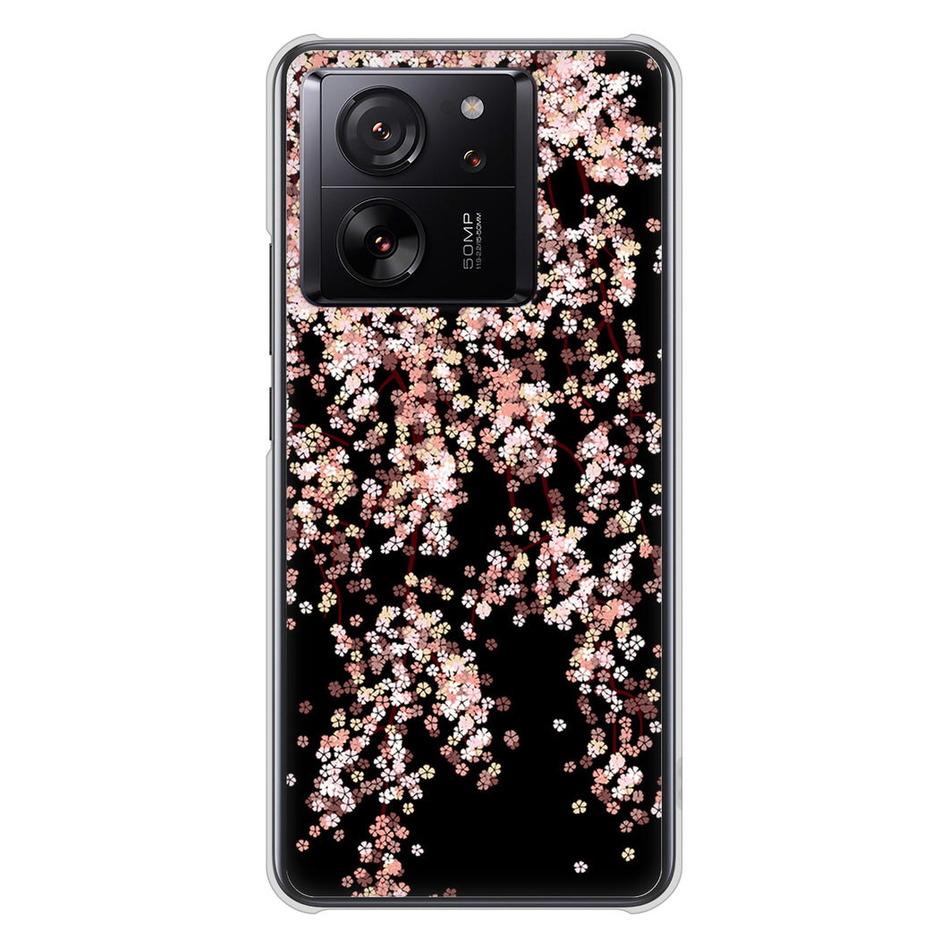 Xiaomi 13T XIG04 au 高画質仕上げ 背面印刷 ハードケース 【1244 しだれ桜】