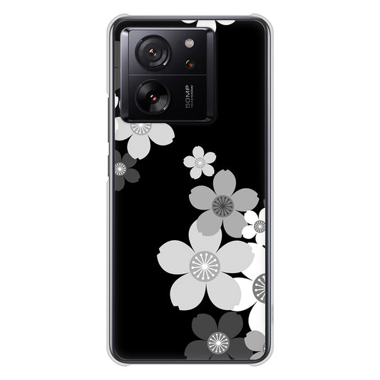 Xiaomi 13T XIG04 au 高画質仕上げ 背面印刷 ハードケース 【1334 桜のフレーム】