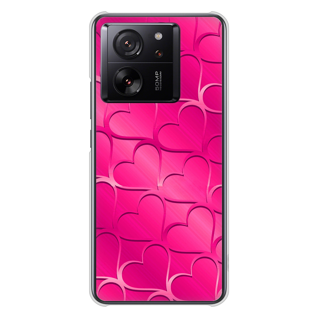 Xiaomi 13T XIG04 au 高画質仕上げ 背面印刷 ハードケースかくれハート