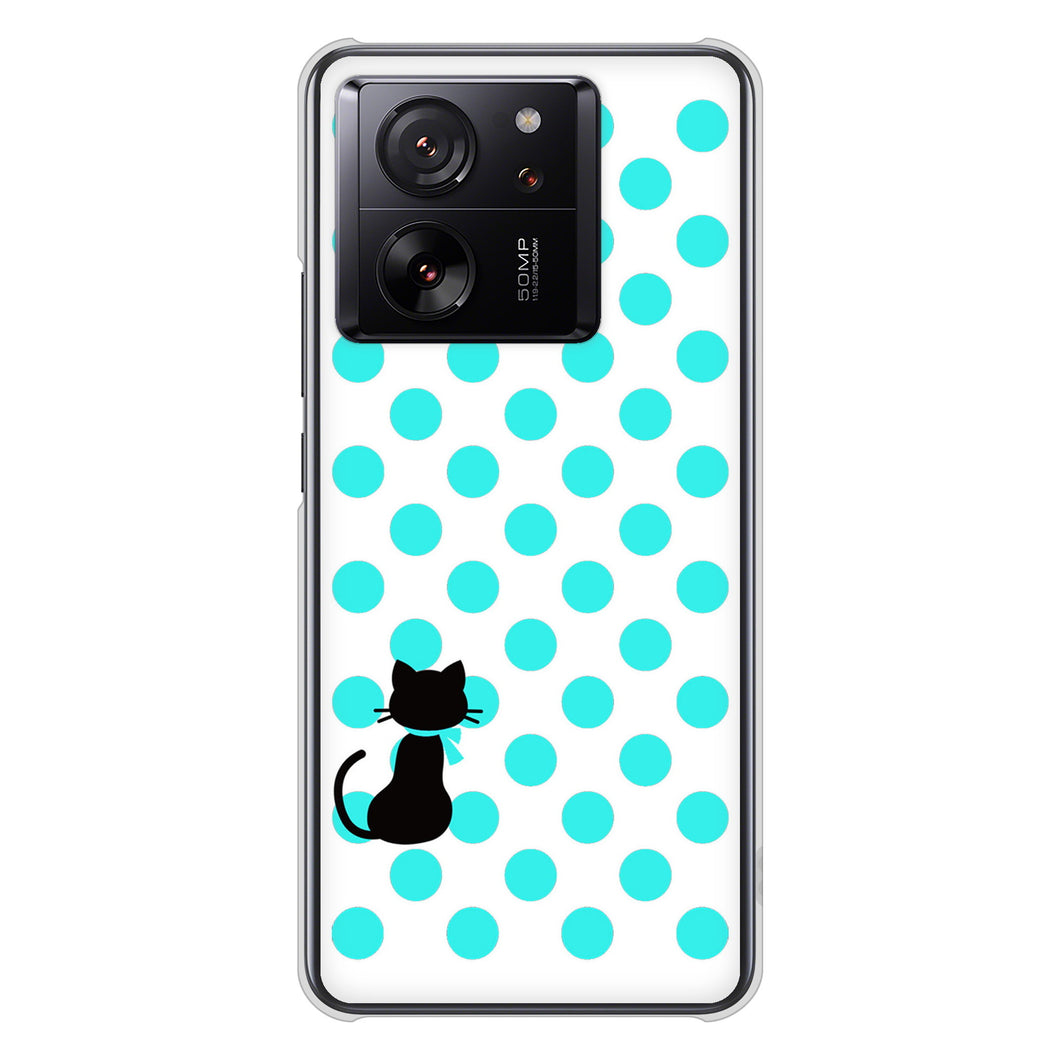Xiaomi 13T XIG04 au 高画質仕上げ 背面印刷 ハードケースネコとシンプルミルキー