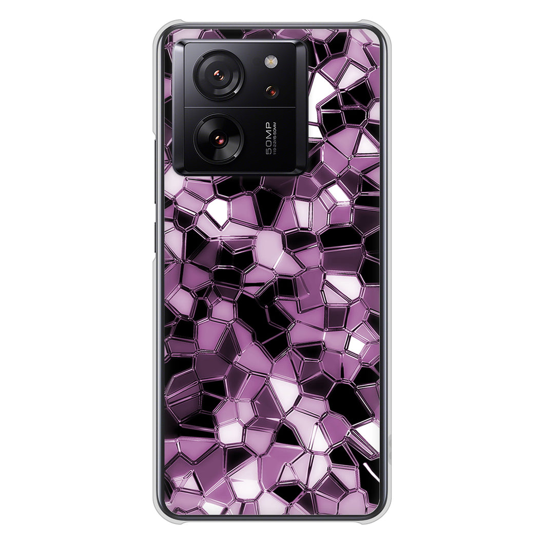 Xiaomi 13T XIG04 au 高画質仕上げ 背面印刷 ハードケース 【EK837 テクニカルミラーパープル】