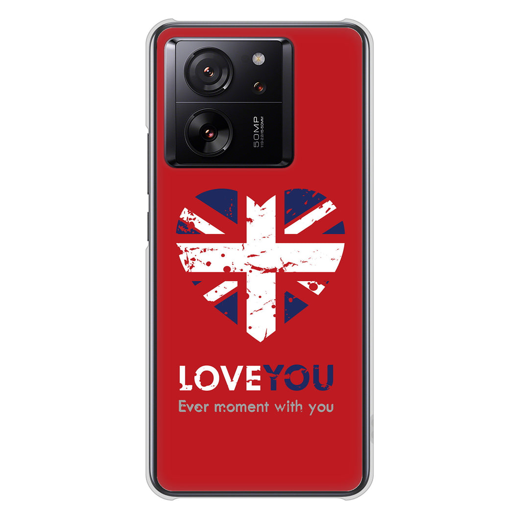 Xiaomi 13T XIG04 au 高画質仕上げ 背面印刷 ハードケースユニオンジャックハート