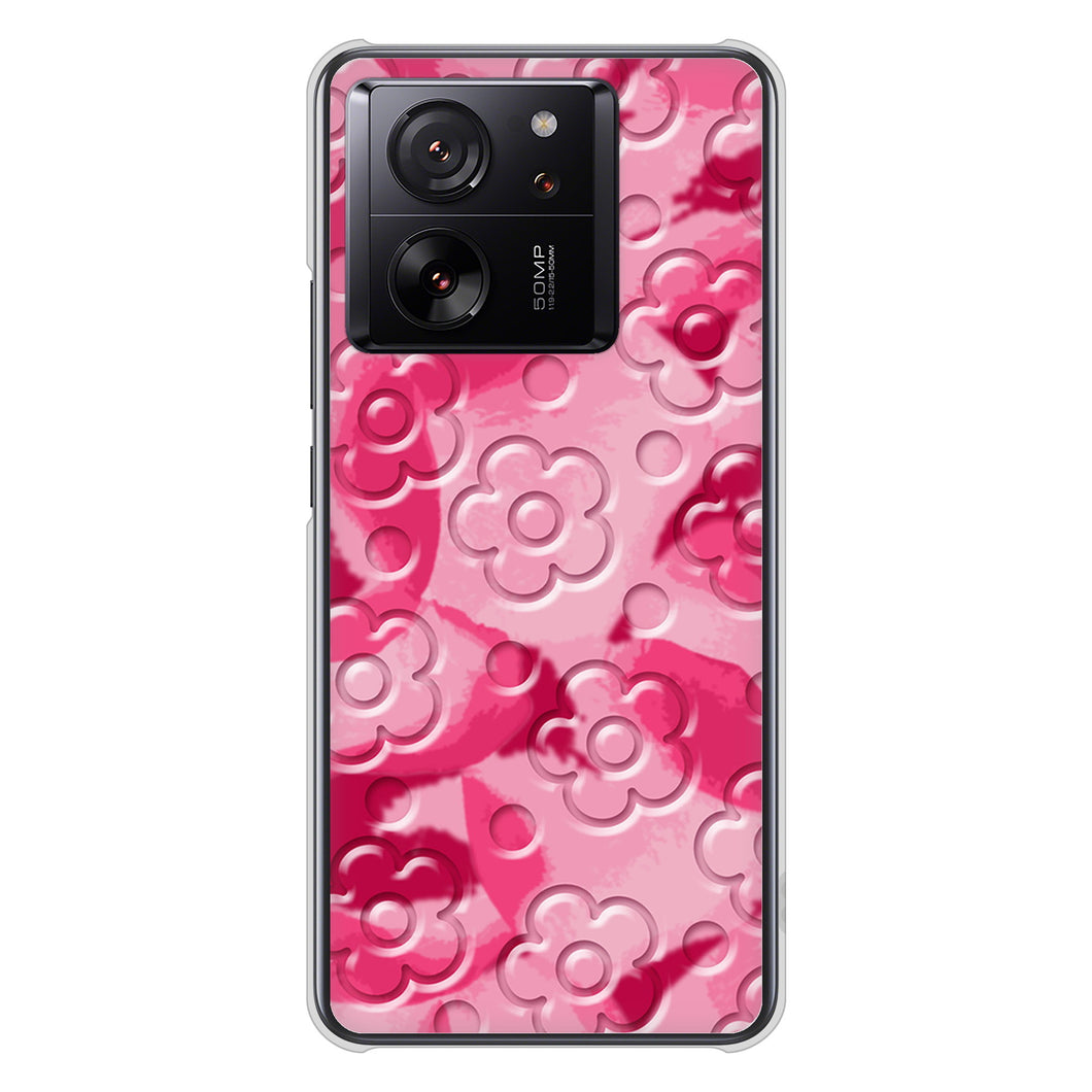 Xiaomi 13T XIG04 au 高画質仕上げ 背面印刷 ハードケースフラワーヴェルニ