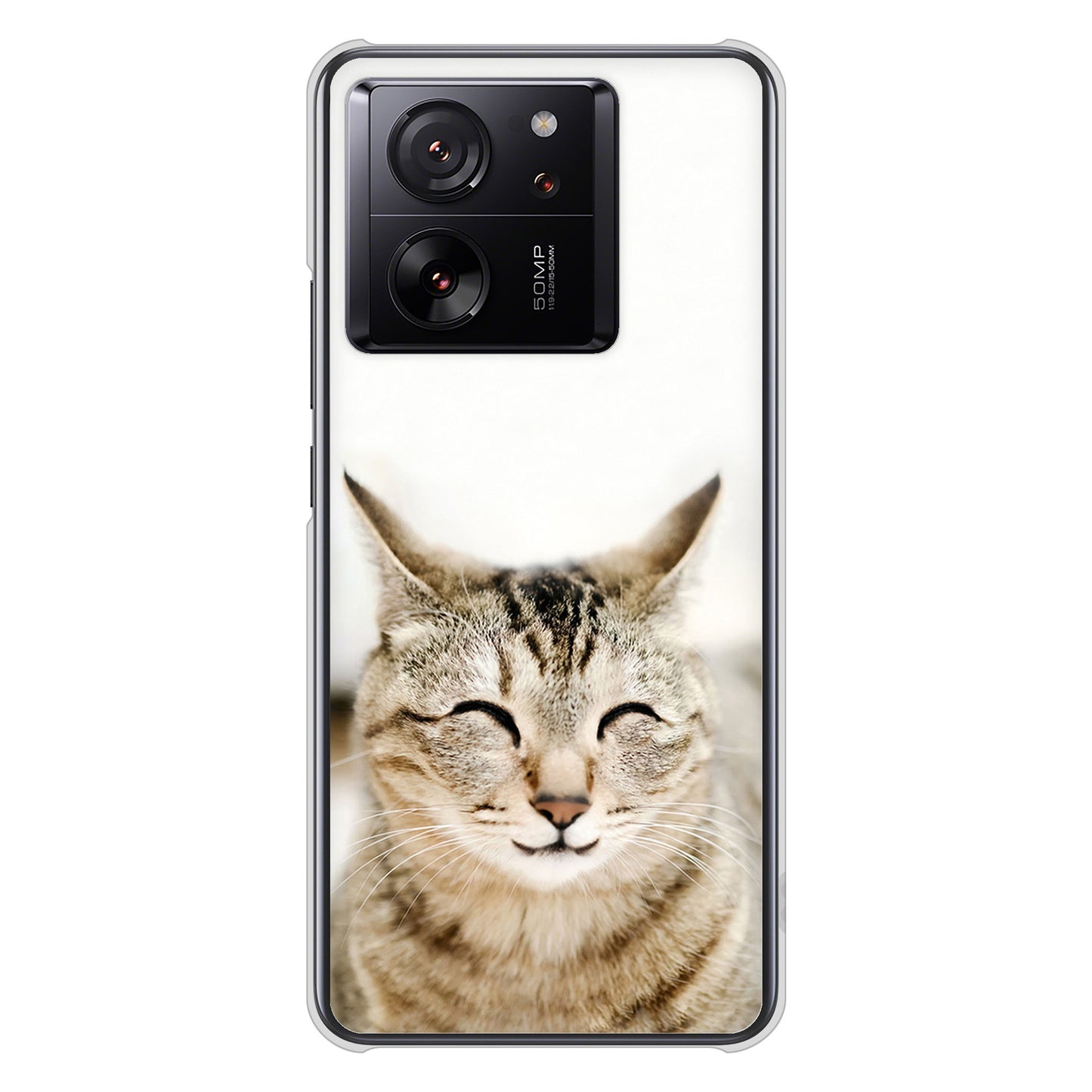 Xiaomi 13T XIG04 au 高画質仕上げ 背面印刷 ハードケース 【VA801 笑福ねこ】