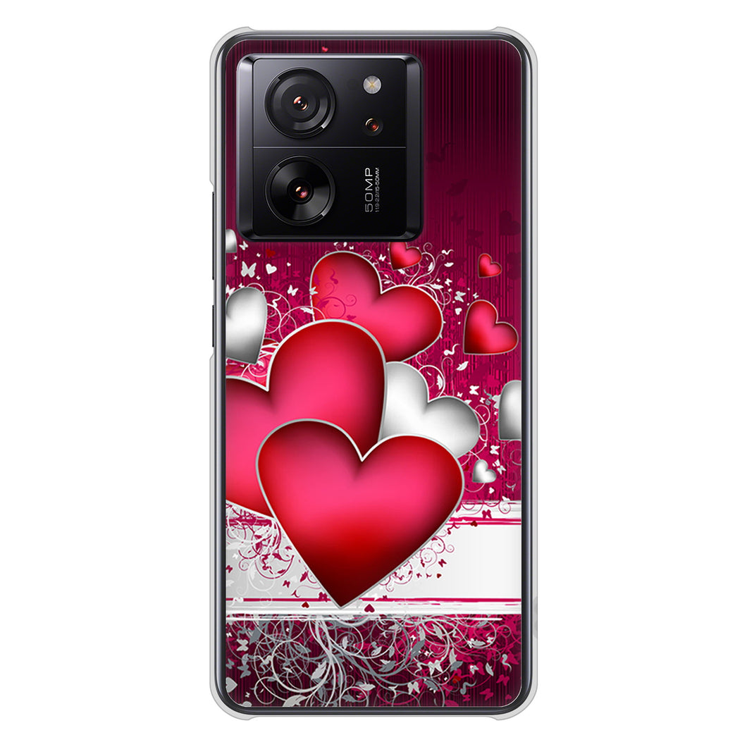 Xiaomi 13T XIG04 au 高画質仕上げ 背面印刷 ハードケース 【VA835 ハートの息吹】