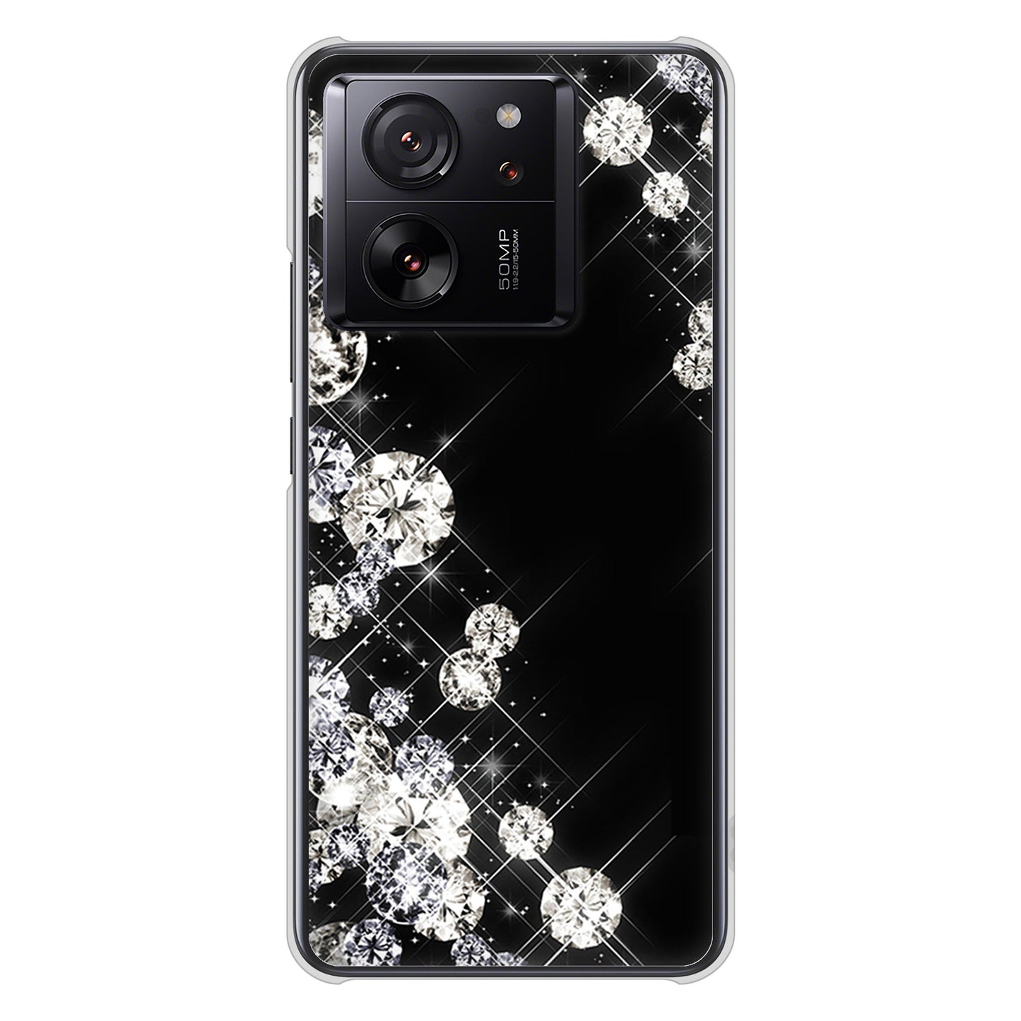 Xiaomi 13T XIG04 au 高画質仕上げ 背面印刷 ハードケース 【VA871 ダイヤモンドフレーム】