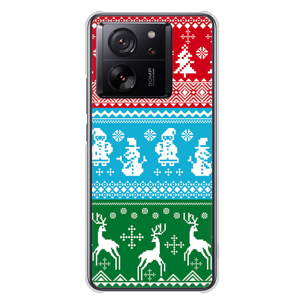 Xiaomi 13T XIG04 au 高画質仕上げ 背面印刷 ハードケースクリスマス