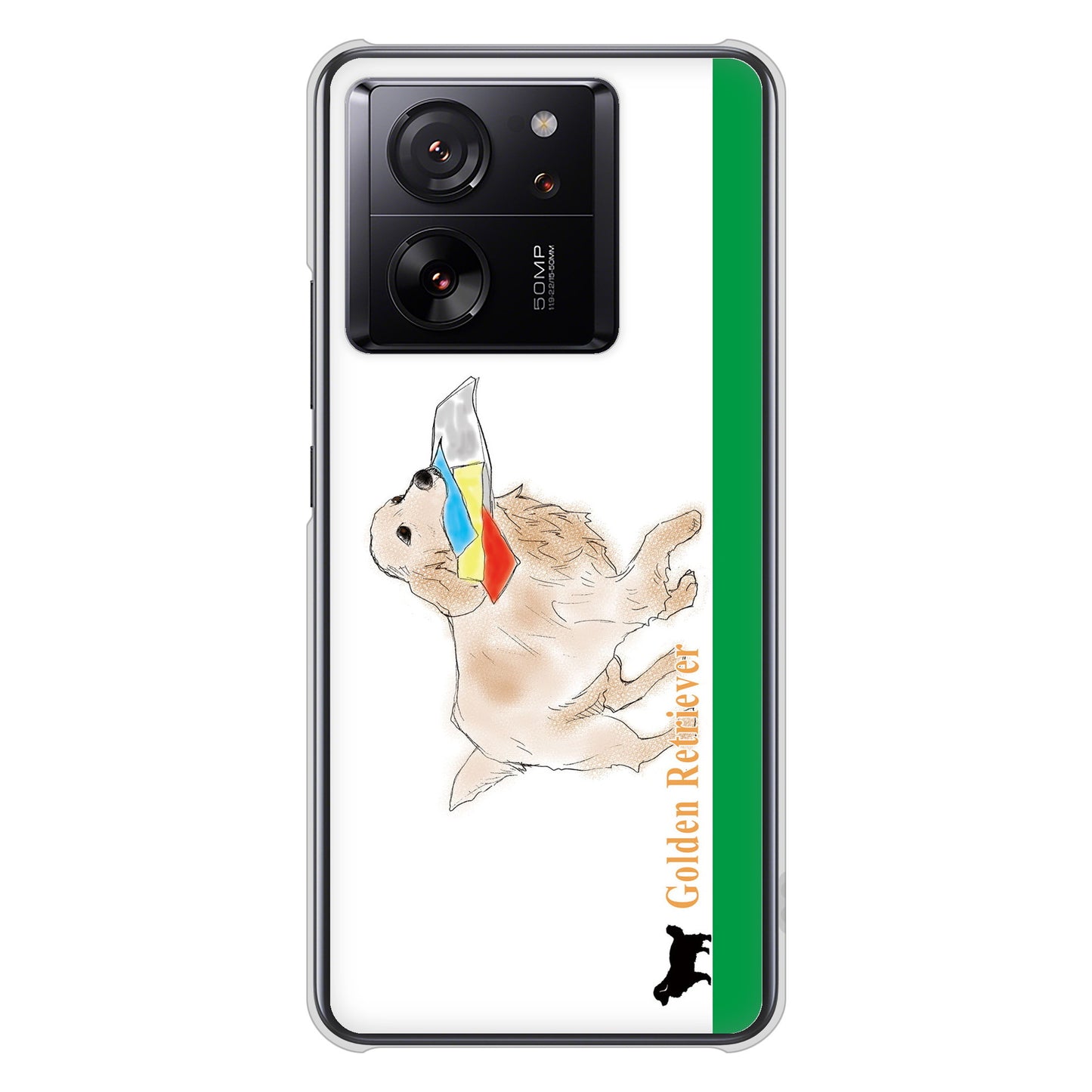 Xiaomi 13T XIG04 au 高画質仕上げ 背面印刷 ハードケースゴールデンレトリバー