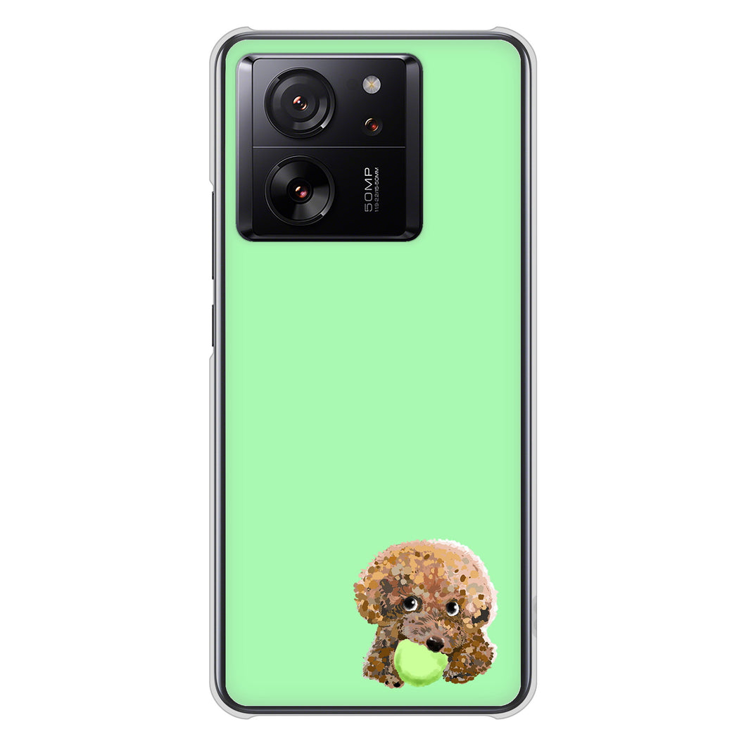 Xiaomi 13T XIG04 au 高画質仕上げ 背面印刷 ハードケーストイプードル&ボール
