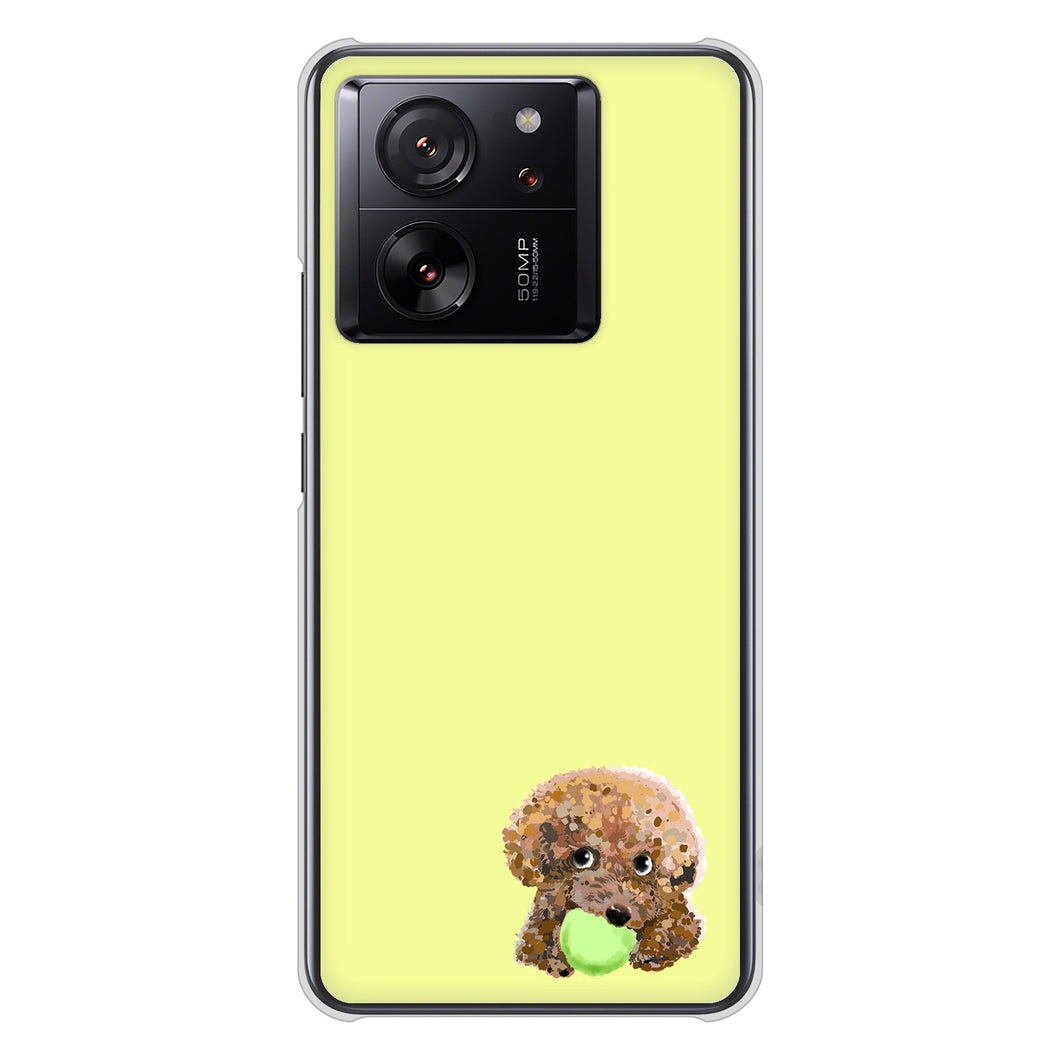 Xiaomi 13T XIG04 au 高画質仕上げ 背面印刷 ハードケーストイプードル&ボール