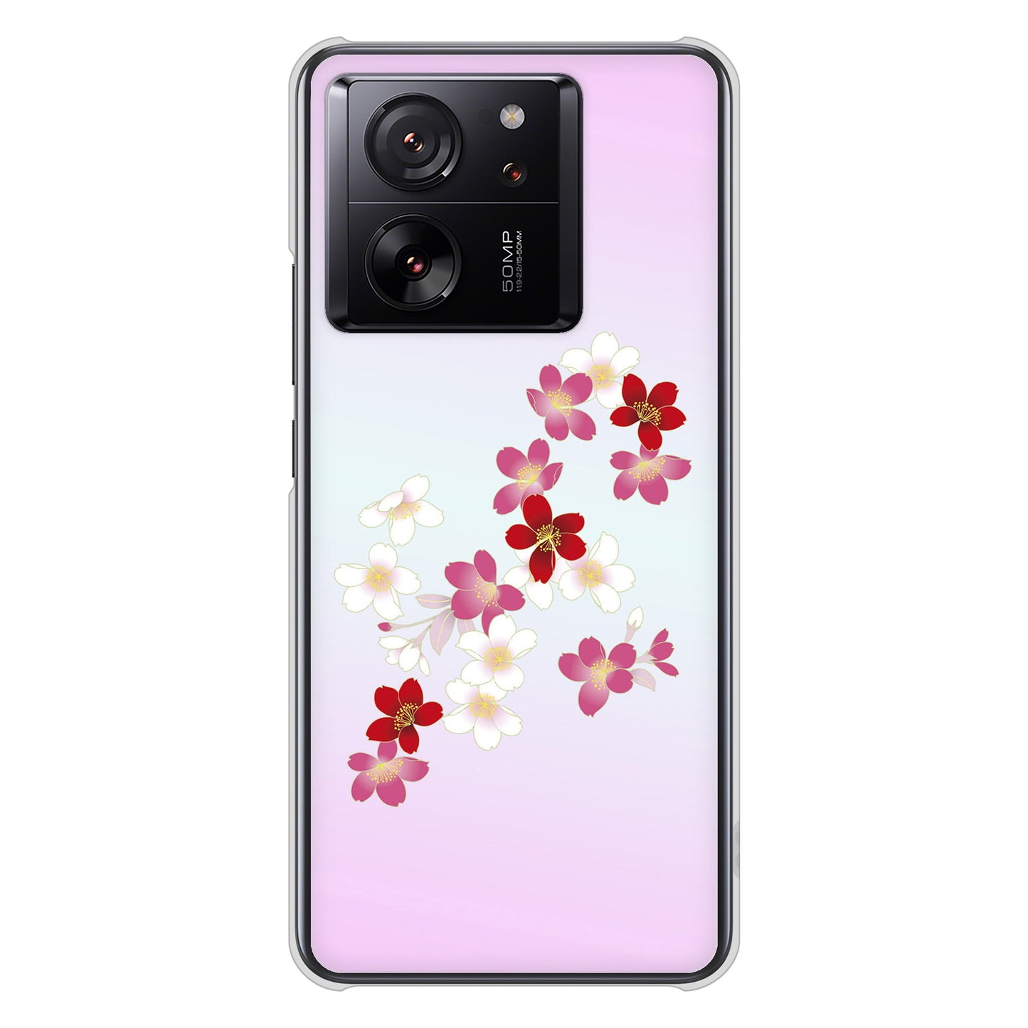 Xiaomi 13T XIG04 au 高画質仕上げ 背面印刷 ハードケース和花柄