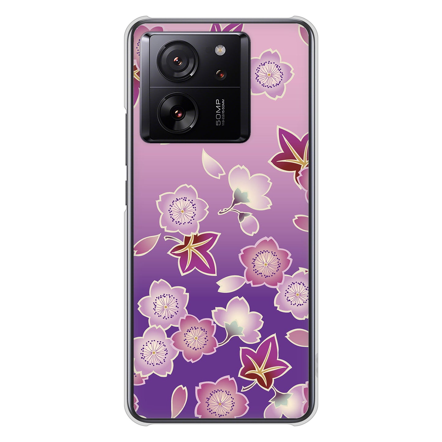 Xiaomi 13T XIG04 au 高画質仕上げ 背面印刷 ハードケース和花柄
