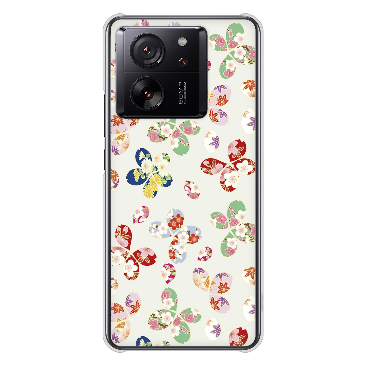 Xiaomi 13T XIG04 au 高画質仕上げ 背面印刷 ハードケース和花柄