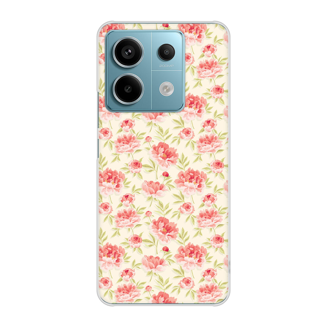 Xiaomi Redmi Note 13 Pro 5G XIG05 au 高画質仕上げ 背面印刷 ハードケース北欧の小花