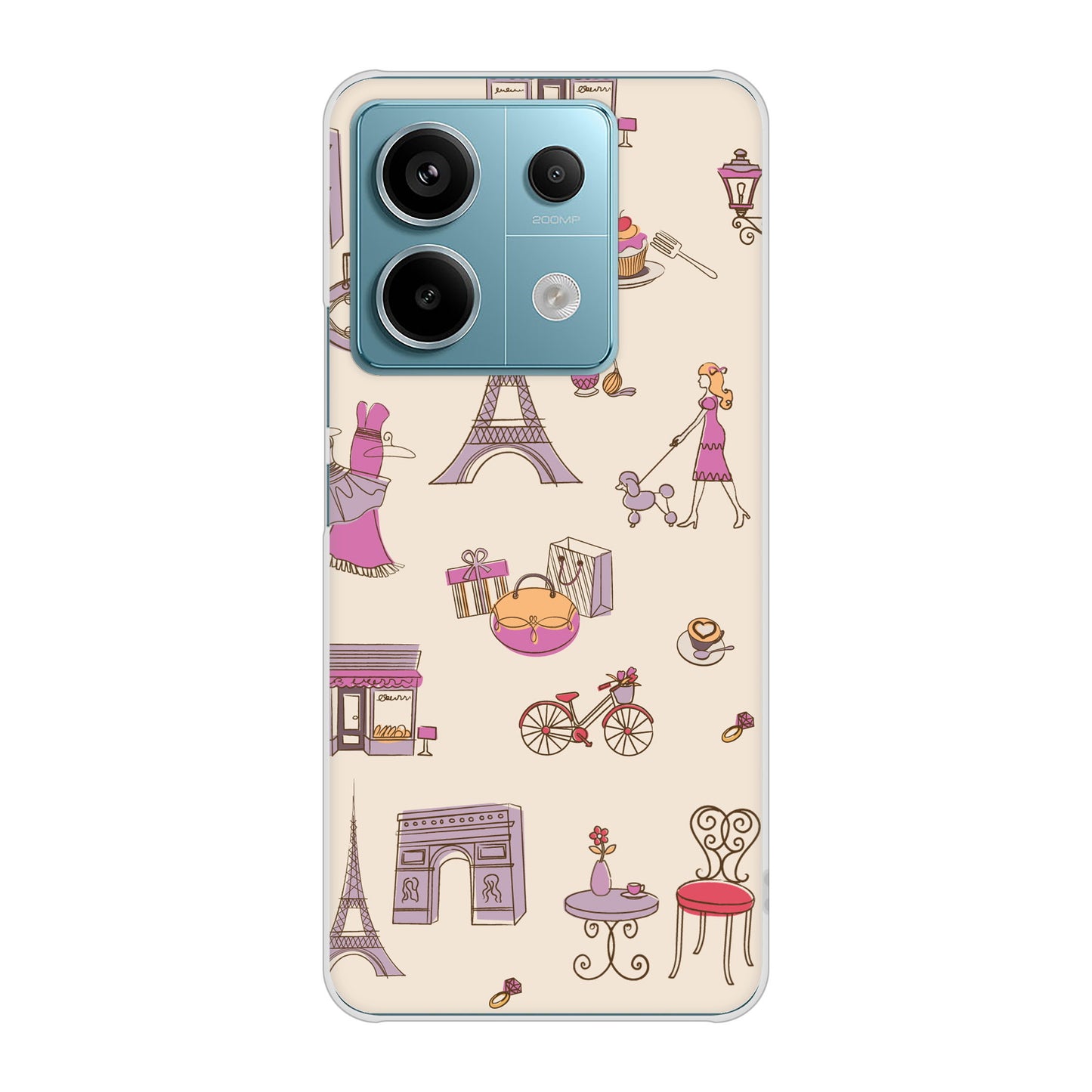 Xiaomi Redmi Note 13 Pro 5G XIG05 au 高画質仕上げ 背面印刷 ハードケースLOVE フランス
