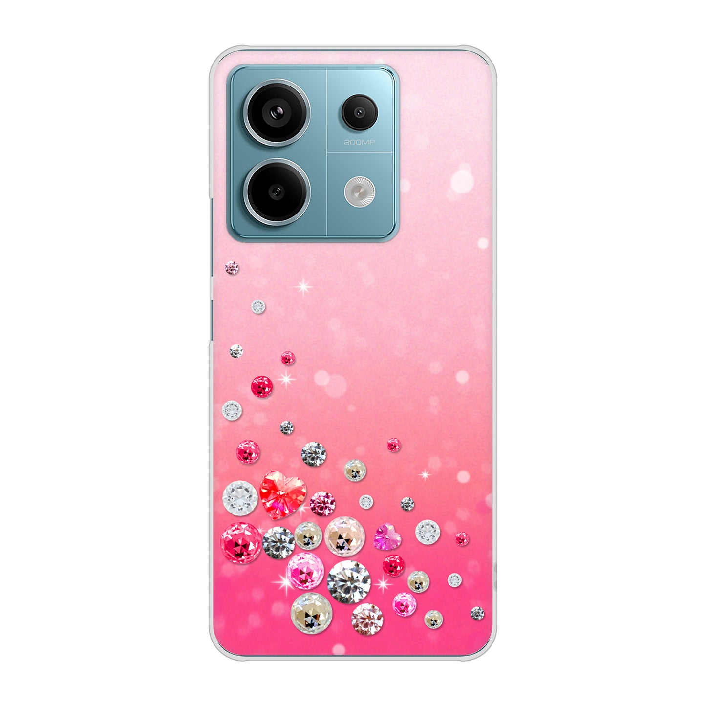 Xiaomi Redmi Note 13 Pro 5G XIG05 au 高画質仕上げ 背面印刷 ハードケーススワロデコ風プリント