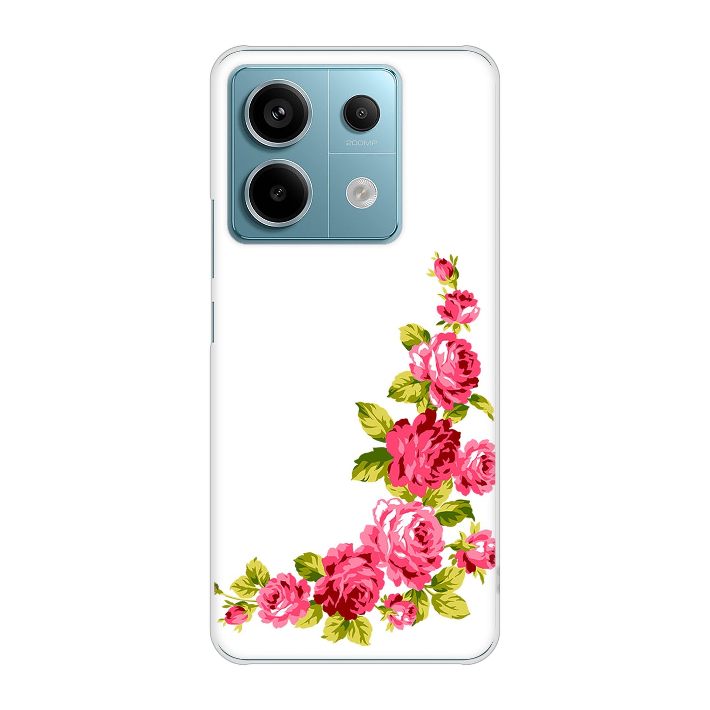 Xiaomi Redmi Note 13 Pro 5G XIG05 au 高画質仕上げ 背面印刷 ハードケースロマンチックなバラ