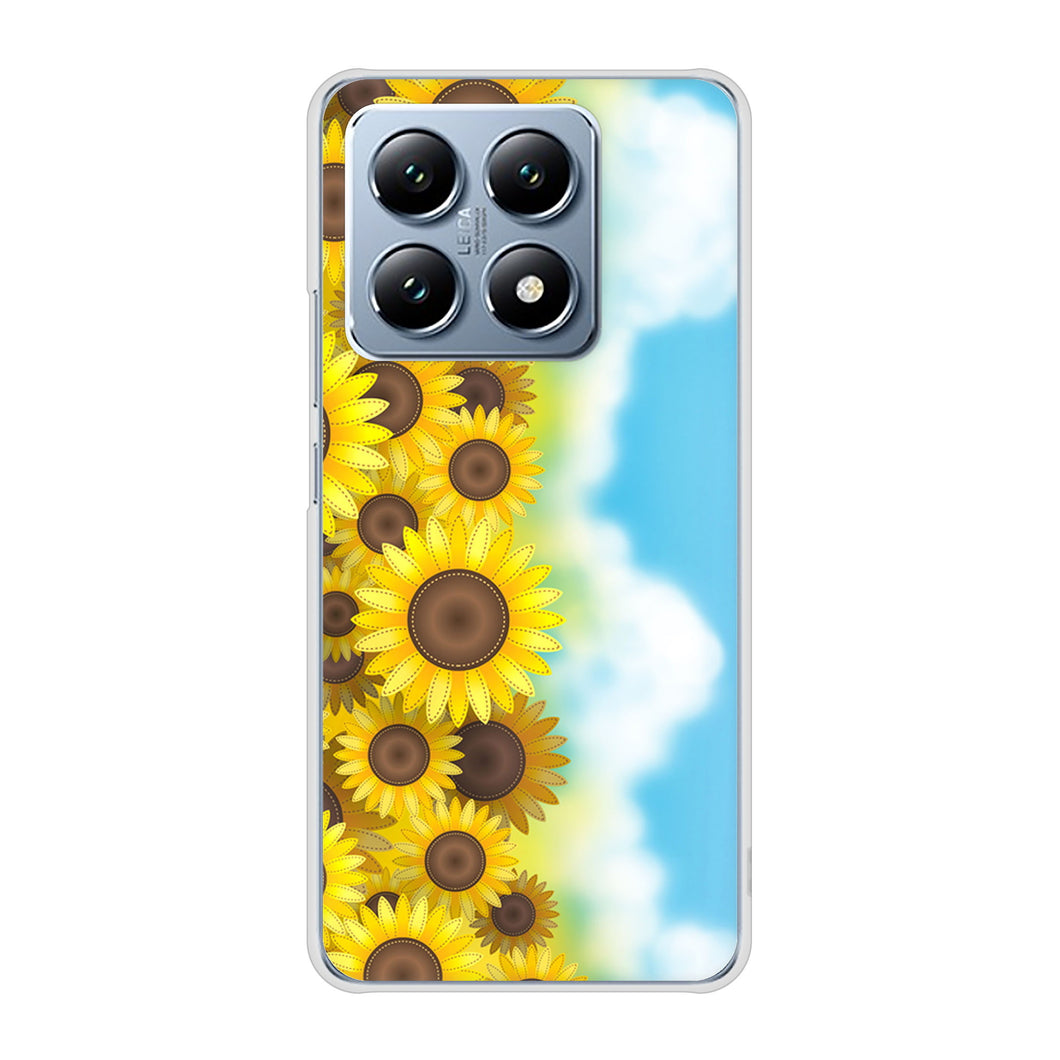 Xiaomi 14T XIG07 au 高画質仕上げ 背面印刷 ハードケース 【148 ひまわり畑】