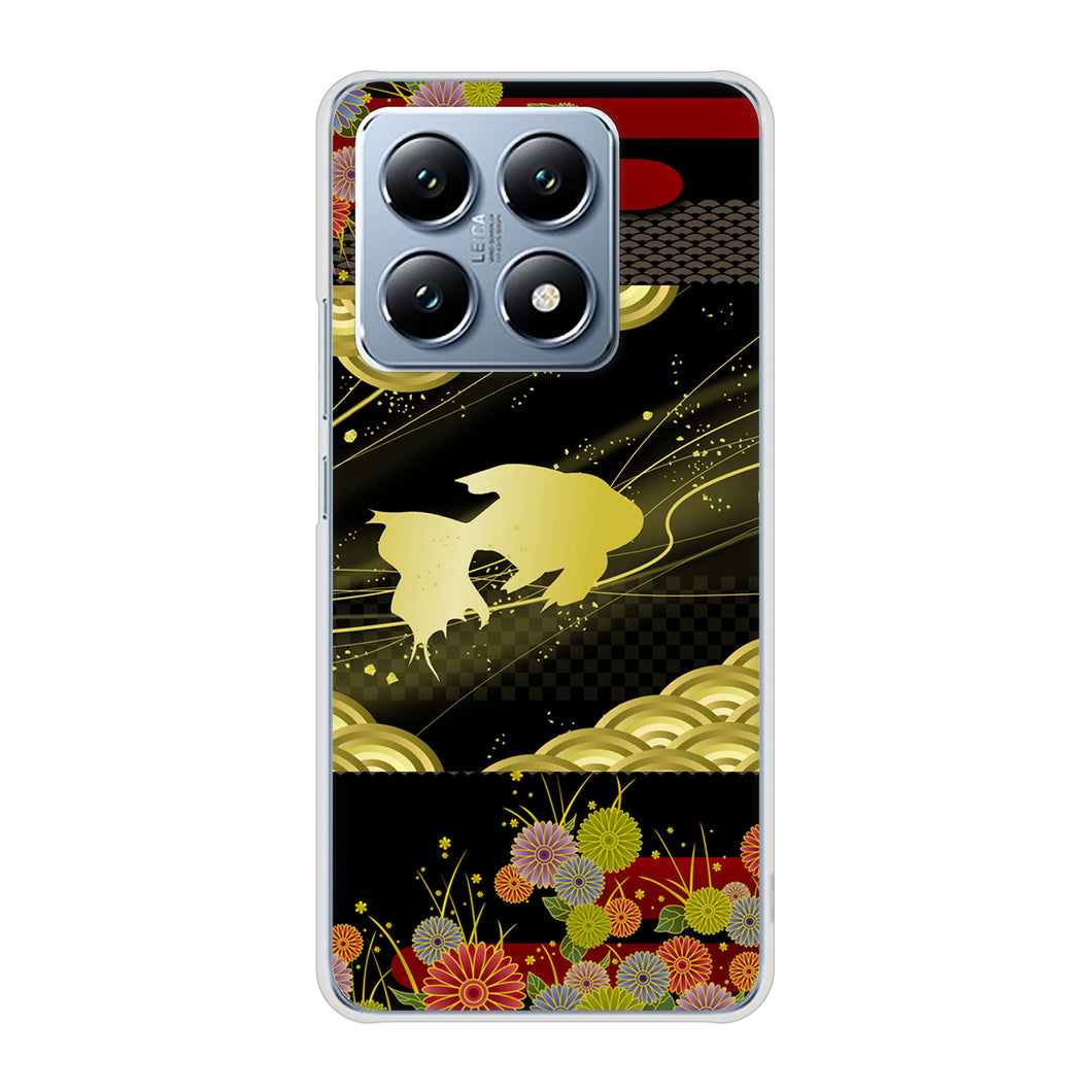 Xiaomi 14T XIG07 au 高画質仕上げ 背面印刷 ハードケース 【174 天の川の金魚】