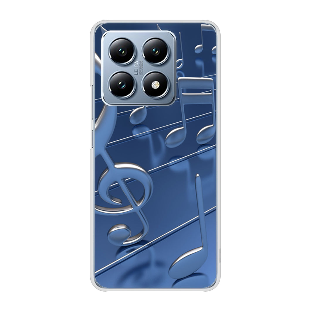 Xiaomi 14T XIG07 au 高画質仕上げ 背面印刷 ハードケース音符