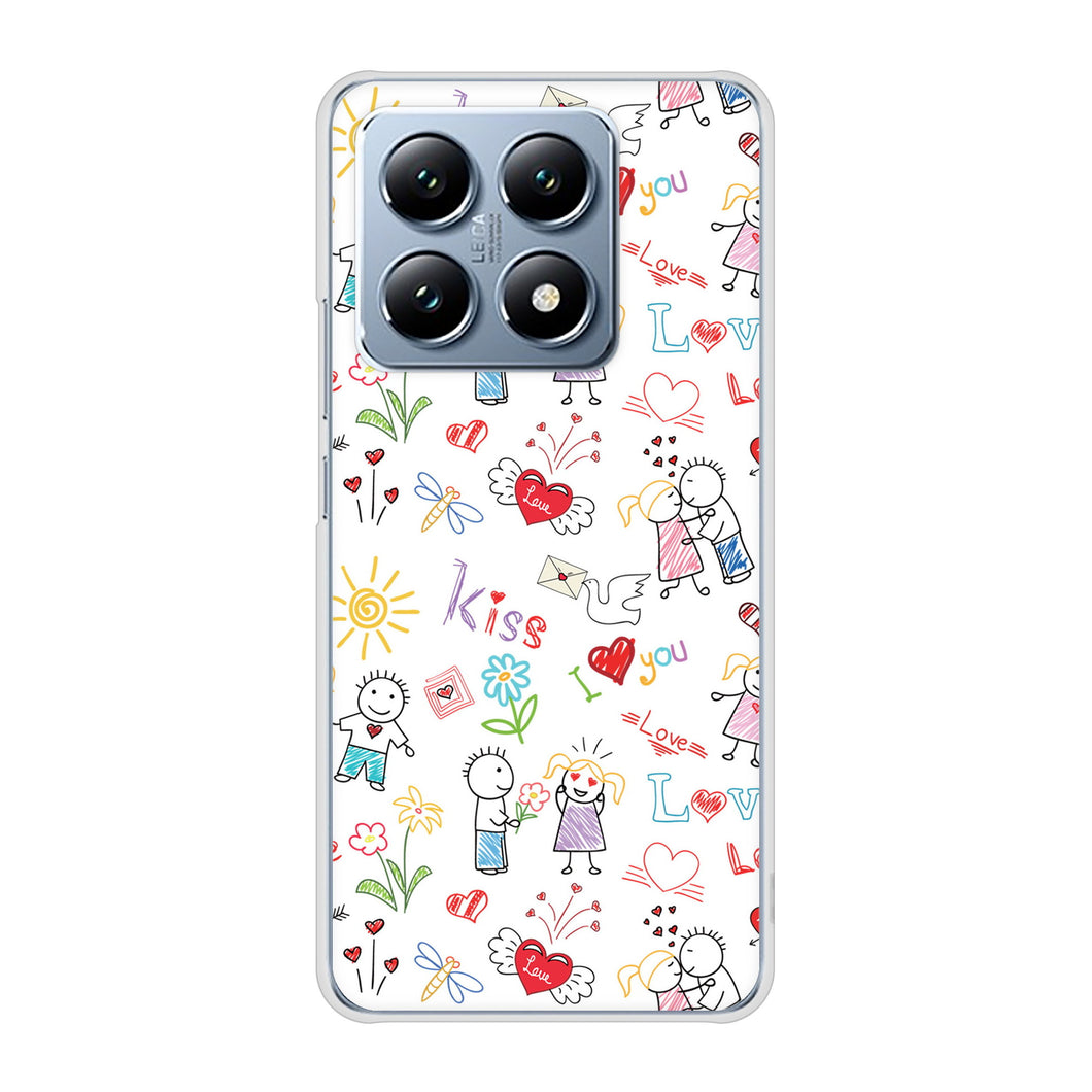 Xiaomi 14T XIG07 au 高画質仕上げ 背面印刷 ハードケースカップル&ファミリー