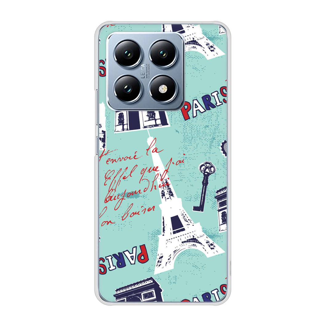 Xiaomi 14T XIG07 au 高画質仕上げ 背面印刷 ハードケースビューティフルパリレッド