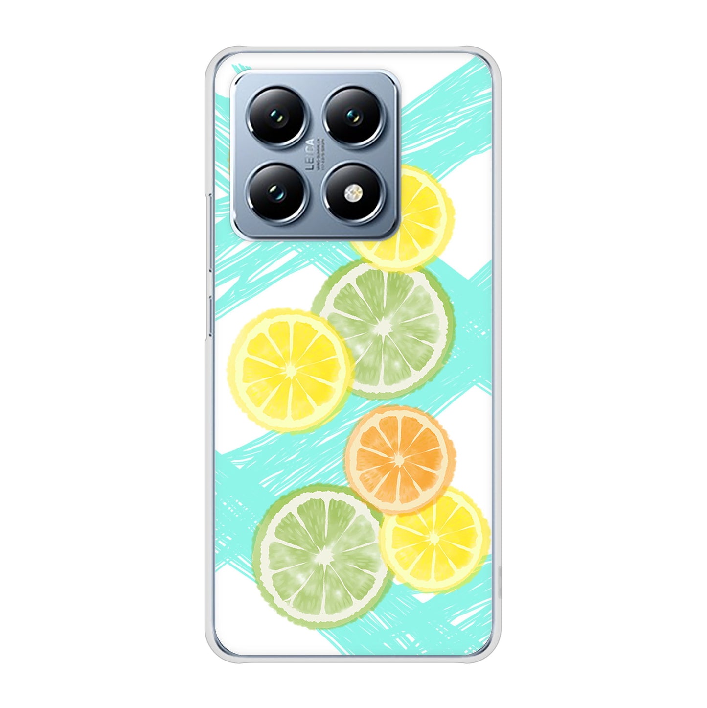 Xiaomi 14T XIG07 au 高画質仕上げ 背面印刷 ハードケース 【YJ183 オレンジライム】