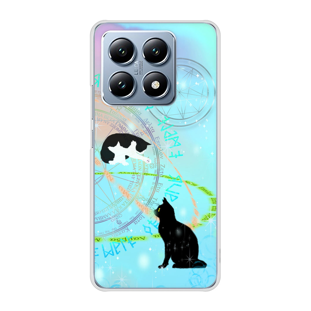 Xiaomi 14T XIG07 au 高画質仕上げ 背面印刷 ハードケース魔法陣猫