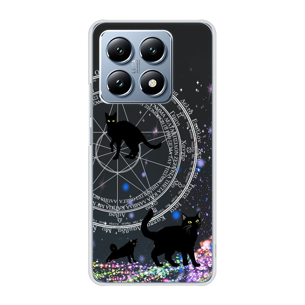 Xiaomi 14T XIG07 au 高画質仕上げ 背面印刷 ハードケース魔法陣猫
