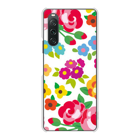 Xperia 10 V XQ-DC44 高画質仕上げ 背面印刷 ハードケース 【776 5月のフラワーガーデン】