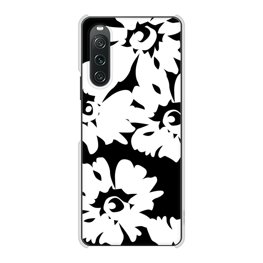 Xperia 10 V XQ-DC44 高画質仕上げ 背面印刷 ハードケース 【1215 モダンフラワー】