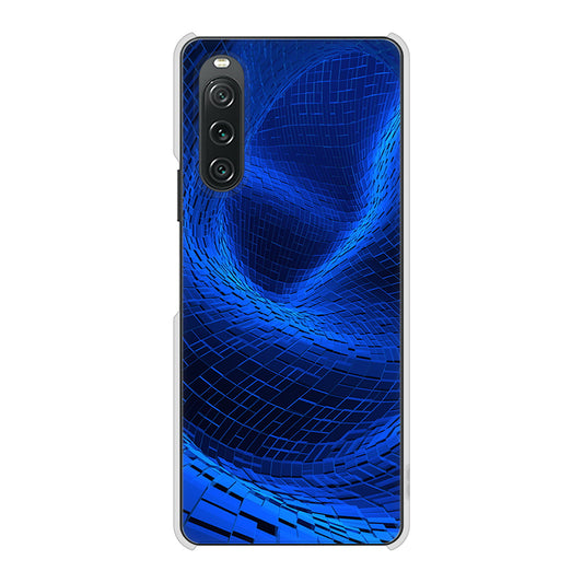 Xperia 10 V XQ-DC44 高画質仕上げ 背面印刷 ハードケース 【1302 ワープブルー】