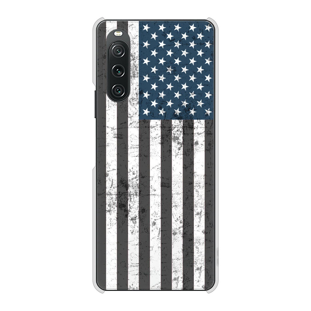 Xperia 10 V XQ-DC44 高画質仕上げ 背面印刷 ハードケース 【EK864 アメリカンフラッグビンテージ】