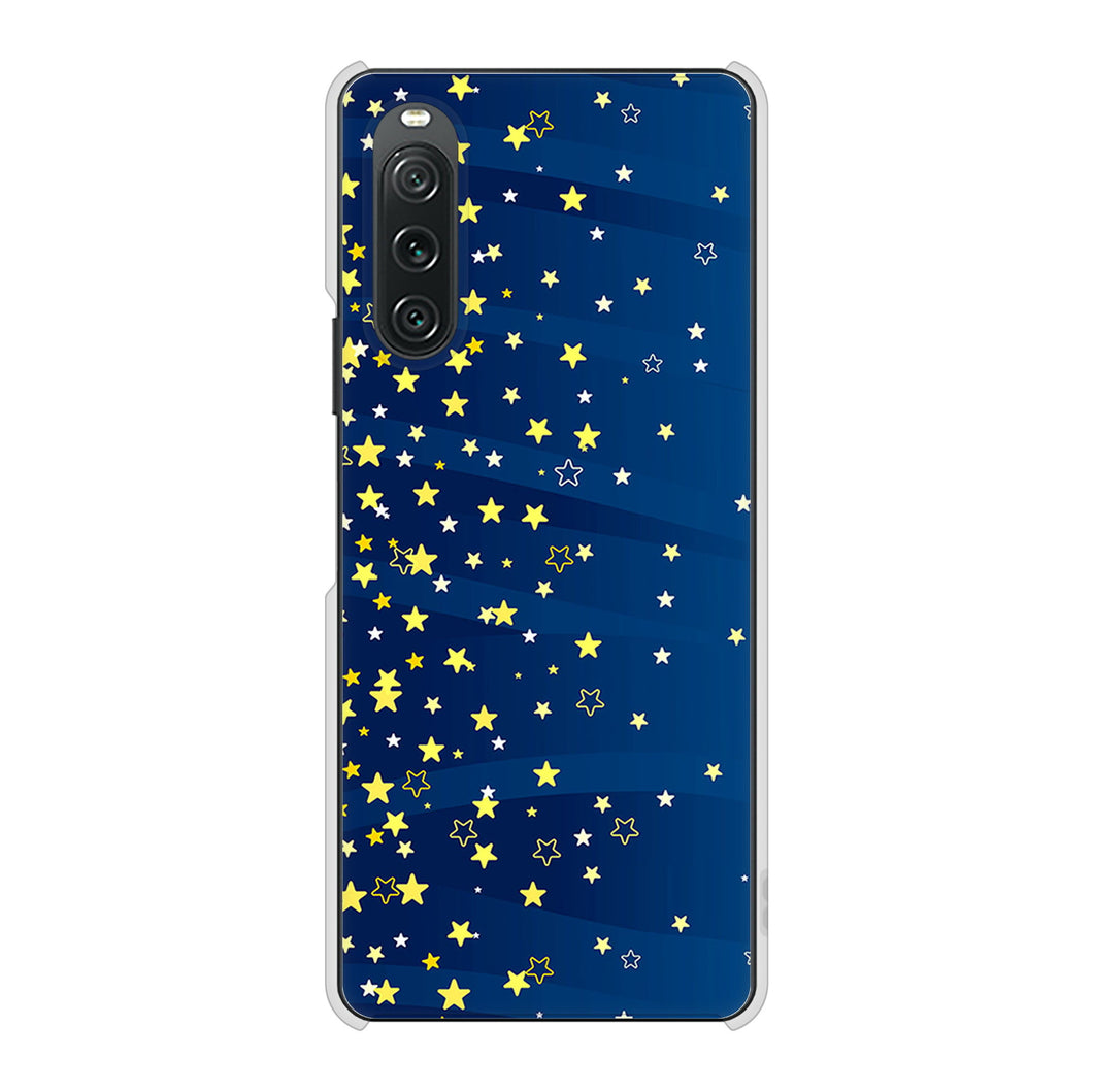 Xperia 10 V XQ-DC44 高画質仕上げ 背面印刷 ハードケース 【VA842 満天の星空】
