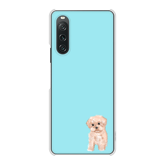 Xperia 10 V XQ-DC44 高画質仕上げ 背面印刷 ハードケーストイプードルアプリコット