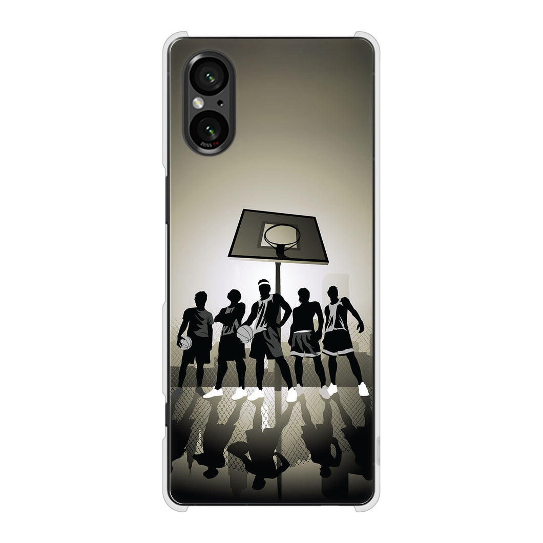 Xperia 5 V XQ-DE44 高画質仕上げ 背面印刷 ハードケース 【389 クールバスケ】