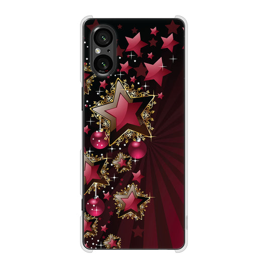 Xperia 5 V XQ-DE44 高画質仕上げ 背面印刷 ハードケース 【434 星の壁】
