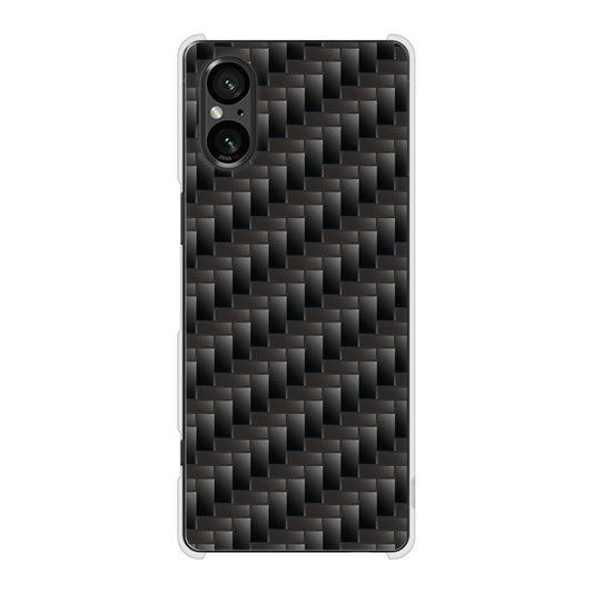 Xperia 5 V XQ-DE44 高画質仕上げ 背面印刷 ハードケース 【461 カーボン】