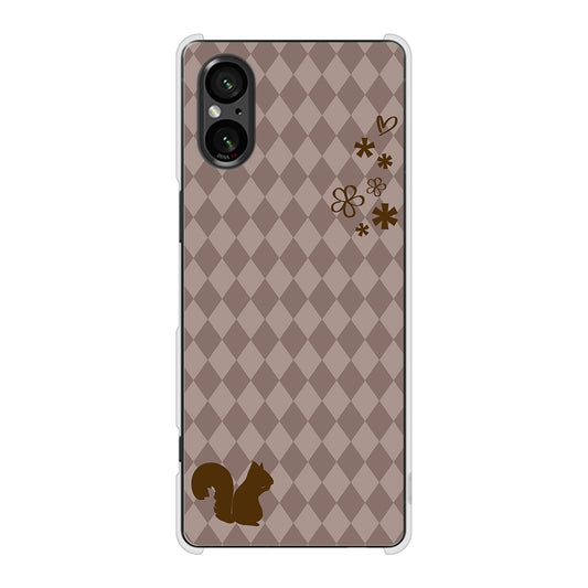 Xperia 5 V XQ-DE44 高画質仕上げ 背面印刷 ハードケース 【515 リス】