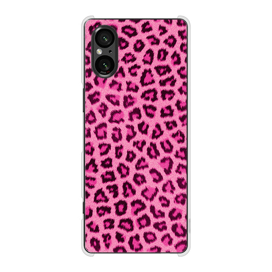 Xperia 5 V XQ-DE44 ヒョウ柄ベーシックS ハードケース 背面印刷