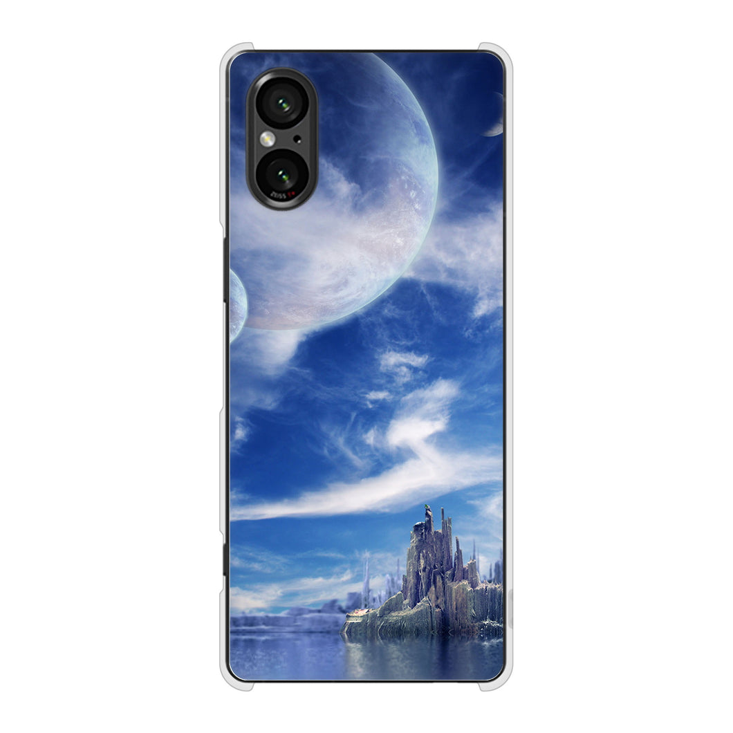 Xperia 5 V XQ-DE44 高画質仕上げ 背面印刷 ハードケース 【1270 広がる宇宙】