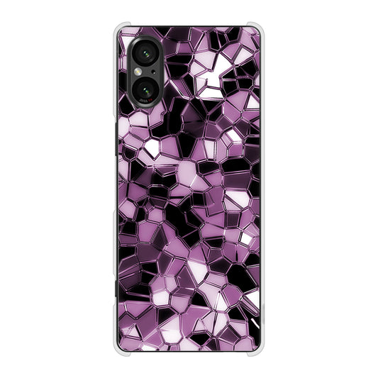 Xperia 5 V XQ-DE44 高画質仕上げ 背面印刷 ハードケース 【EK837 テクニカルミラーパープル】