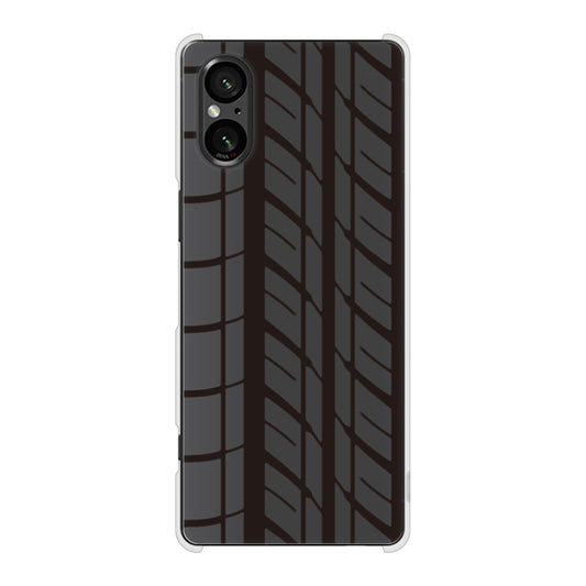 Xperia 5 V XQ-DE44 高画質仕上げ 背面印刷 ハードケース 【IB931 タイヤ】