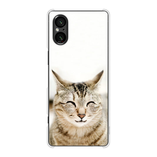 Xperia 5 V XQ-DE44 高画質仕上げ 背面印刷 ハードケース 【VA801 笑福ねこ】