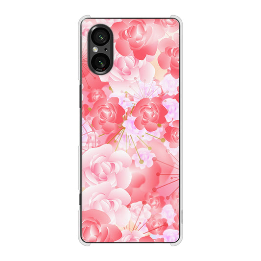 Xperia 5 V XQ-DE44 高画質仕上げ 背面印刷 ハードケース 【VA817 はんなり色の華】