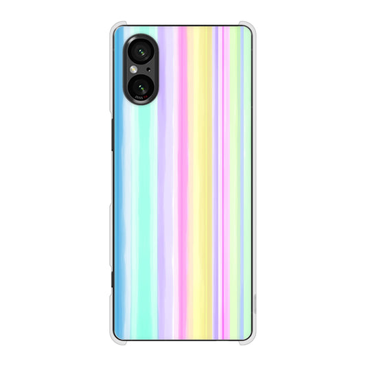 Xperia 5 V XQ-DE44 高画質仕上げ 背面印刷 ハードケースレインボー