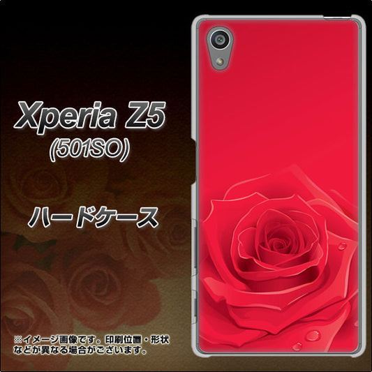 SoftBank エクスペリアZ5 501SO 高画質仕上げ 背面印刷 ハードケース【395 赤いバラ】
