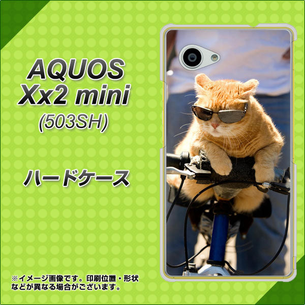 SoftBank アクオス Xx2 mini 503SH 高画質仕上げ 背面印刷 ハードケース【595 にゃんとサイクル】