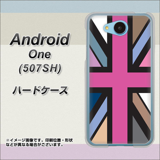 Y!mobile アンドロイドワン 507SH 高画質仕上げ 背面印刷 ハードケース【507 ユニオンジャック デスカラー】
